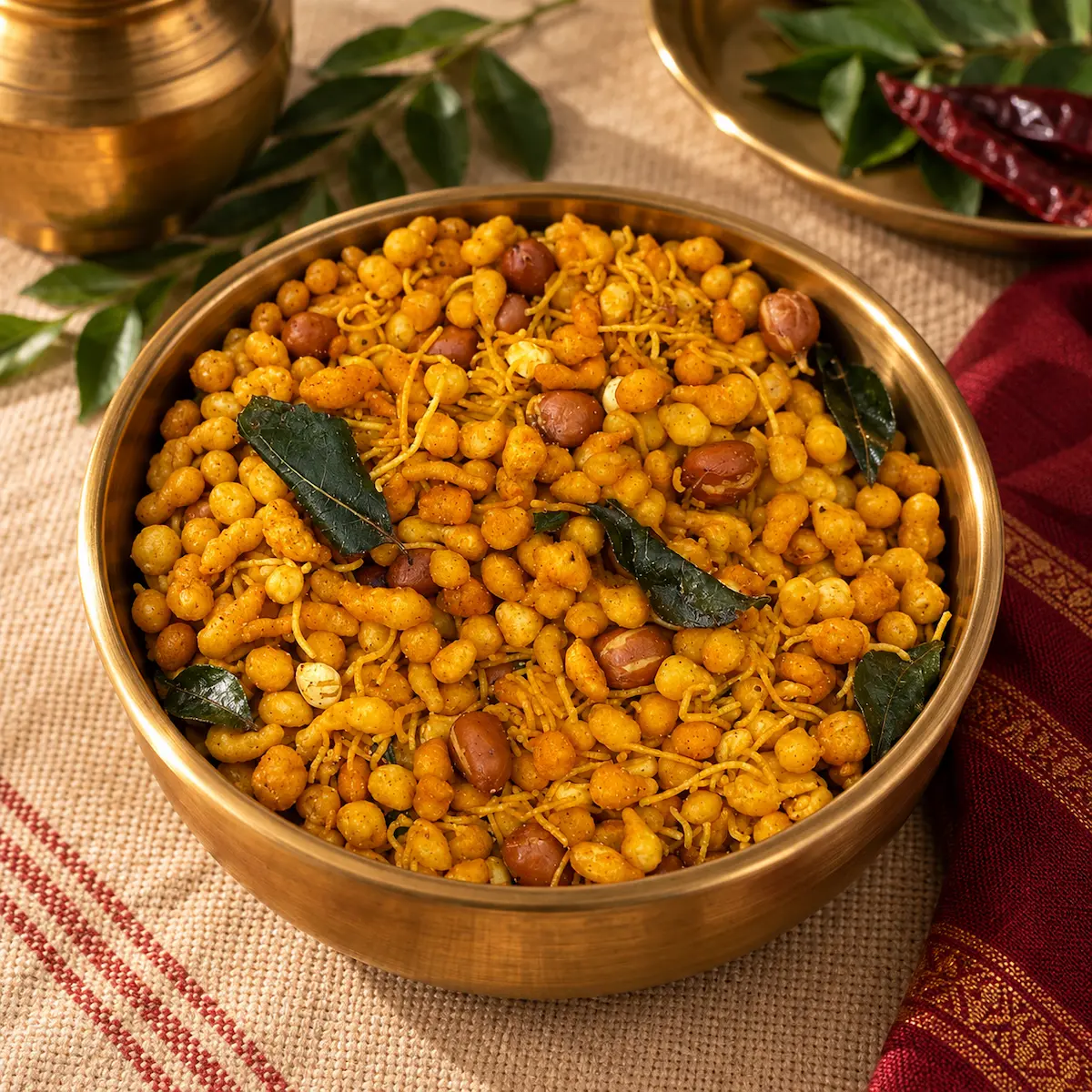 Traditional savoury mixture, ready for sharing